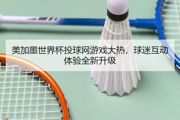 美加墨世界杯投球网游戏大热，球迷互动体验全新升级