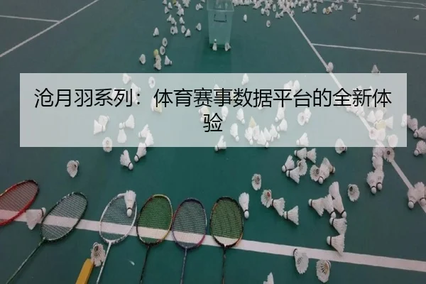 沧月羽系列：体育赛事数据平台的全新体验